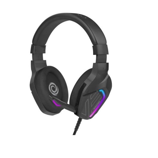 Auriculares Oniverse Meteor com fio USB-C e jack 3,5 mm Gaming LED Preto