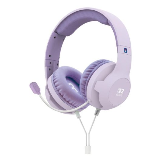 Auriculares HORI Gaming Headset Cozy Lavender com fio jack 3,5 mm micro flexível violeta