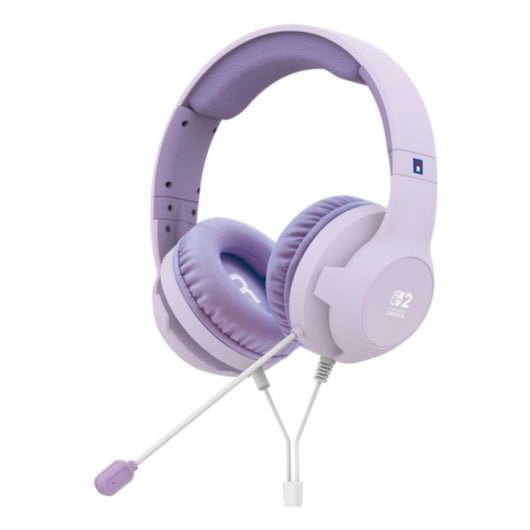 Auriculares HORI Gaming Headset Cozy Lavender com fio jack 3,5 mm micro flexível violeta