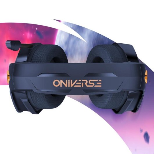 Auriculares Oniverse Nebula con cable, control en línea, gaming, LED y micrófono azul
