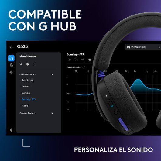Auriculaires Logitech G G325 sans fil Bluetooth RF Gaming Microphone Noir