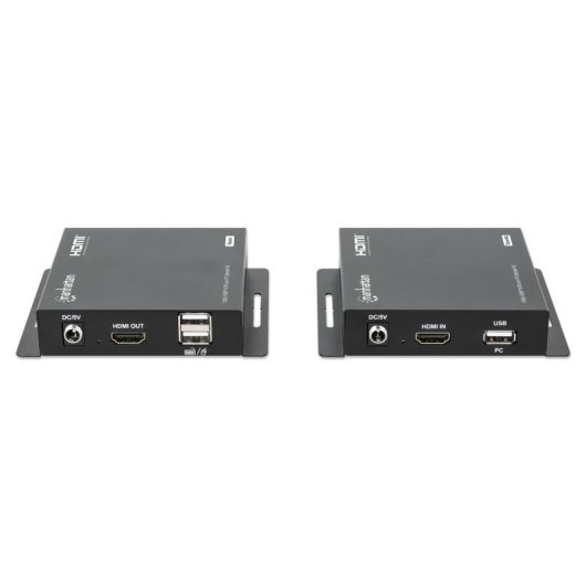Switch KVM Manhattan HDMI 1080p su IP 120 m Cat6 USB-A Nero