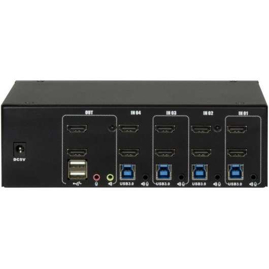 Switch KVM Intertech AS-42HUS 4K Ultra HD 4 Porte HDMI USB Audio