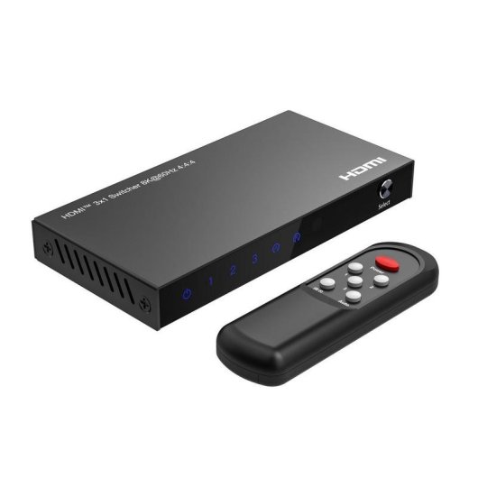 Switch HDMI MicroConnect MC-HDMISWITCH0301-8K 3 ports 8K 60Hz télécommande