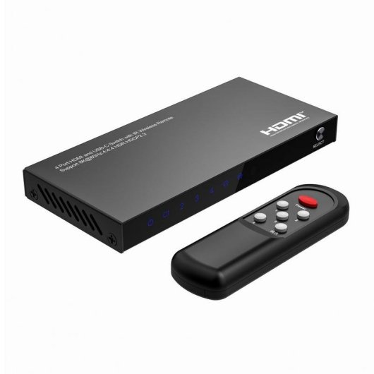 Switch MicroConnect MC-USBCHDMISWITCH0401-8K 4 Ports 8K HDMI USB-C Télécommande