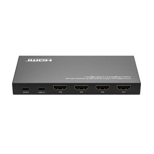 Switch MicroConnect MC-USBCHDMISWITCH0401-8K 4 Ports 8K HDMI USB-C Télécommande