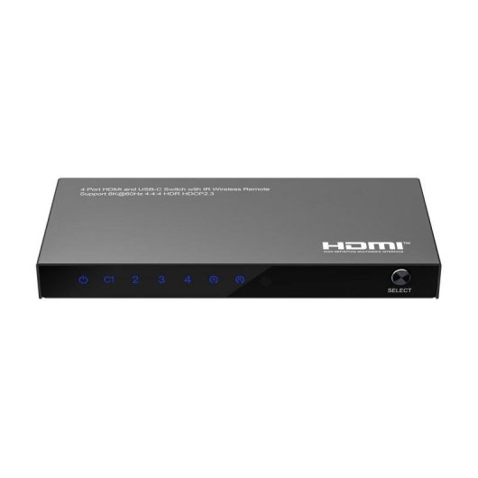 Switch MicroConnect MC-USBCHDMISWITCH0401-8K 4 Ports 8K HDMI USB-C Télécommande