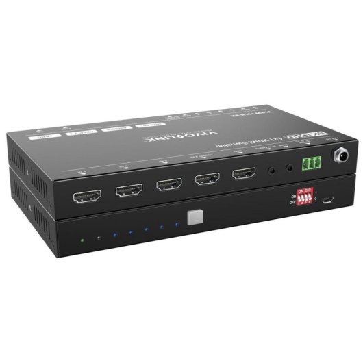 Switch Vivolink VLSW141H-8K 4x HDMI 8K 60Hz HDR+ eARC Ultra Slim