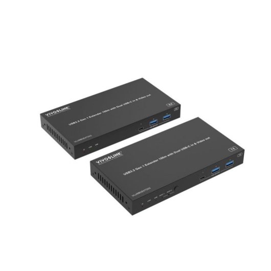 Switch KVM Vivolink VLUSBCEXT2X2 USB 3.2 Gen1 100 m HDMI USB-C/A Nero