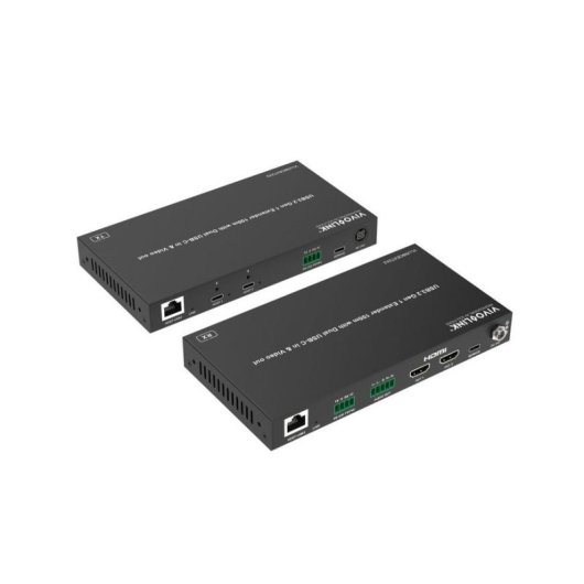 Switch KVM Vivolink VLUSBCEXT2X2 USB 3.2 Gen1 100 m HDMI USB-C/A Nero