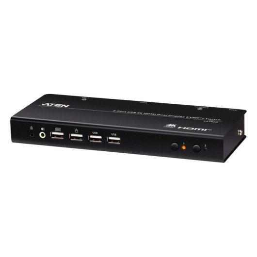 KVM Switch Aten CS742H Dual HDMI 4K USB Hub Selector Remoto Incluido