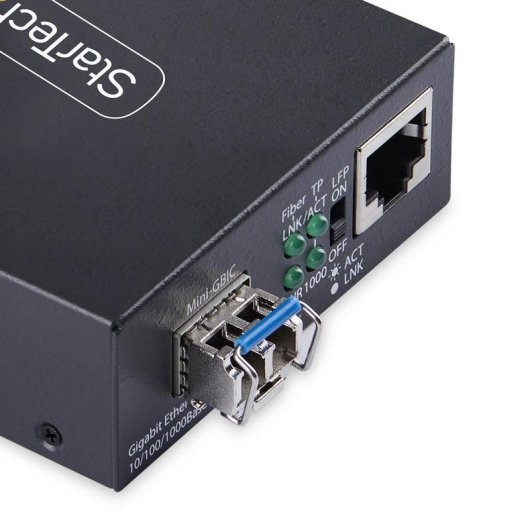 Tarjeta de Red StarTech MCM1110SMLC40 RJ45 LC 2000 Mbps Monomode 40 km Metal