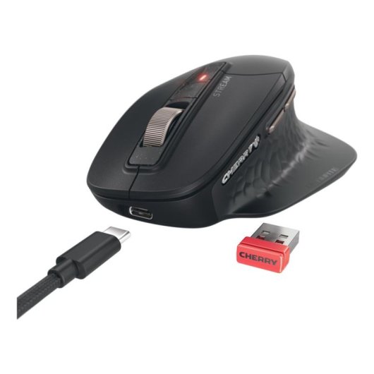 Ratón CHERRY Stream Mouse Ultimate RF Bluetooth 4000DPI Noir Rechargeable