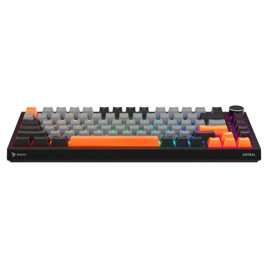Teclado Savio Astral Black Jade magnético 75% RGB con switches Outemu White Jade y keycaps PBT