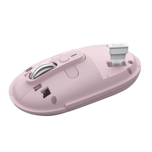 Rato Trust Seron Slim Multi Bluetooth RF 3200DPI Rosa Silencioso