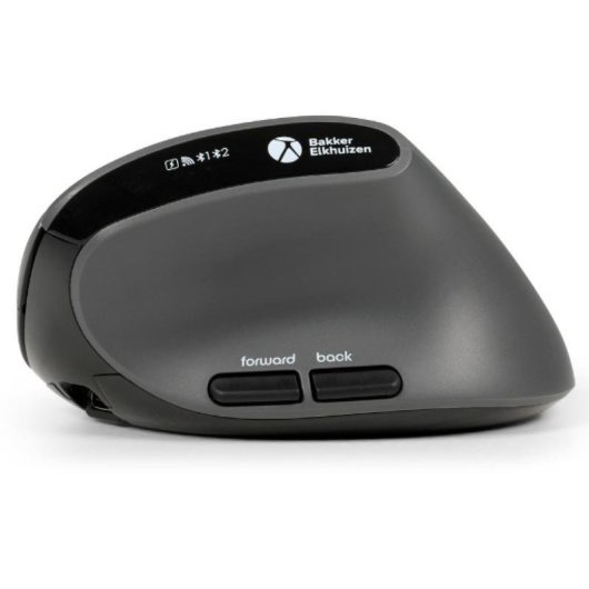 Ratón BakkerElkhuizen MidWay Bluetooth USB-C 4000DPI Gris Noir Ergonomique