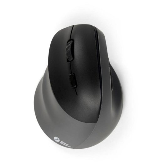 Maus BakkerElkhuizen PRF Pro Kabellos USB-C 2400DPI Schwarz Grau Vertikal Linkshänder