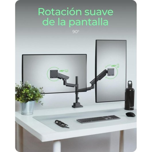 Icy Box IB-MS702-T Support Moniteur Bureau 2 Moniteurs 24 a 57" VESA 75x75 a 100x100 Max 27kg