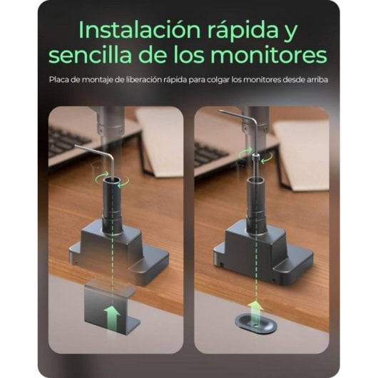 Icy Box IB-MS702-T Support Moniteur Bureau 2 Moniteurs 24 a 57" VESA 75x75 a 100x100 Max 27kg