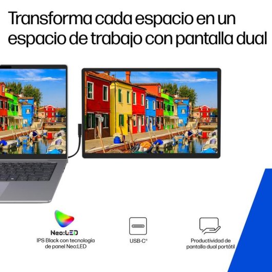 Monitor HP Series 5 Pro 514pn 14" WQXGA 75Hz IPS Black Tragbar USB-C 7ms