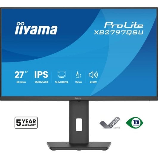 Écran PC iiyama ProLite XB2797QSU-B1 27" Quad HD 75Hz IPS USB-C Haut-parleurs Réglable