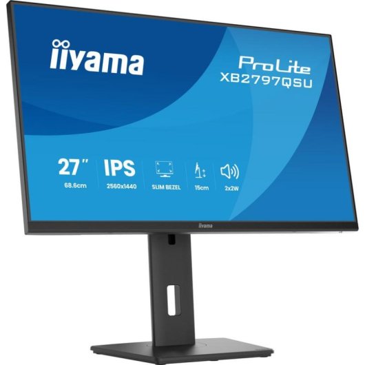 Écran PC iiyama ProLite XB2797QSU-B1 27" Quad HD 75Hz IPS USB-C Haut-parleurs Réglable