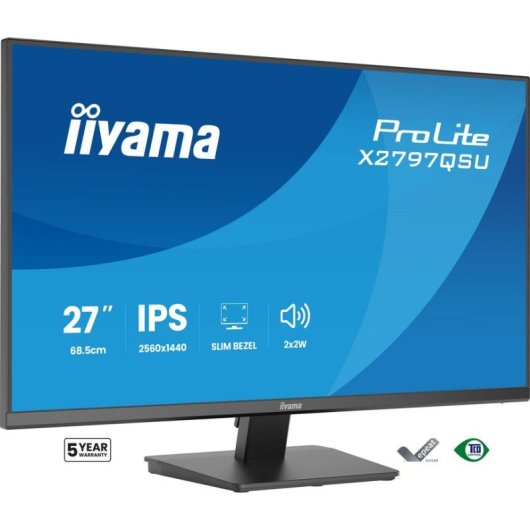 Monitor iiyama ProLite X2797QSU-B1 27" Quad HD 75Hz IPS USB-Hub Lautsprecher 1ms