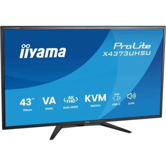 Écran PC iiyama ProLite X4373UHSU-B2 43" UltraHD 4K 60Hz VA HDR10 USB-C KVM