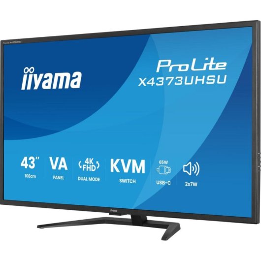 Écran PC iiyama ProLite X4373UHSU-B2 43" UltraHD 4K 60Hz VA HDR10 USB-C KVM