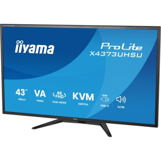 Écran PC iiyama ProLite X4373UHSU-B2 43" UltraHD 4K 60Hz VA HDR10 USB-C KVM