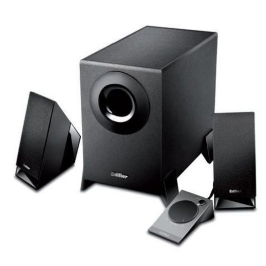 Altavoces Edifier 2.1 câblés 8,5 W avec subwoofer en bois et contrôle rotatif