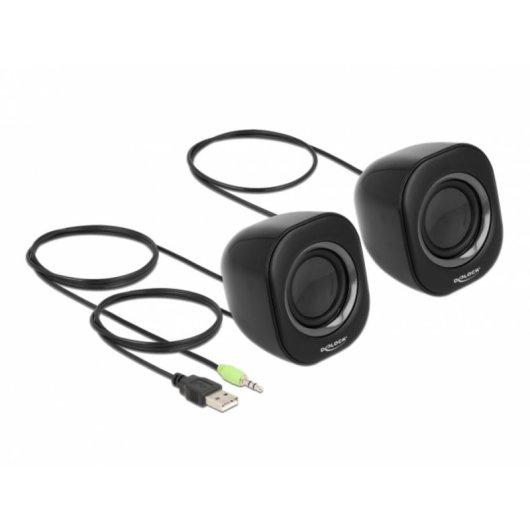 Altavoces Delock Stéréo Filaire USB 2W avec contrôle du volume