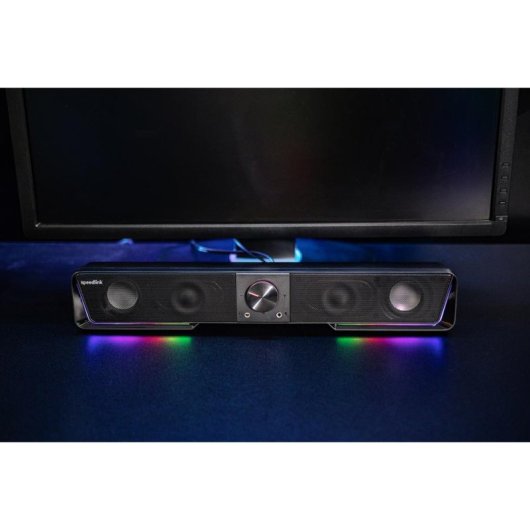 Barra de Som Speedlink Gravity RGB 2.0 6W Bluetooth Fio Preta