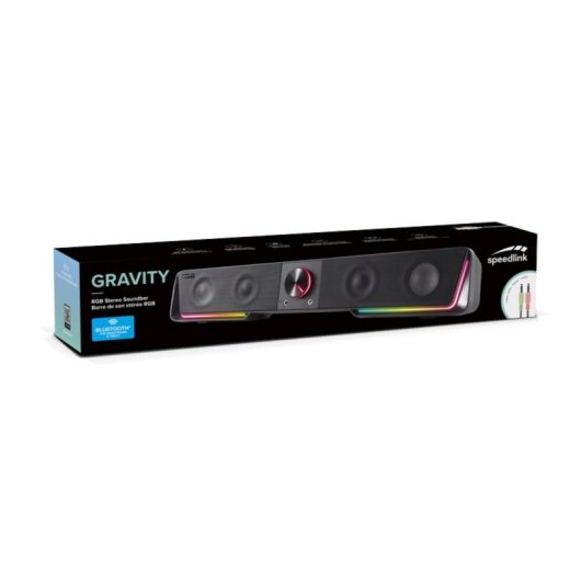 Barra de Som Speedlink Gravity RGB 2.0 6W Bluetooth Fio Preta