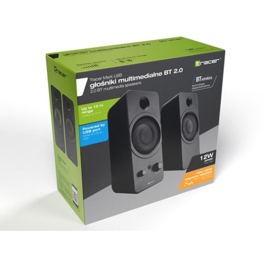 Altavoces Tracer Estéreo inalámbricos y cableados 12 W con Bluetooth y USB