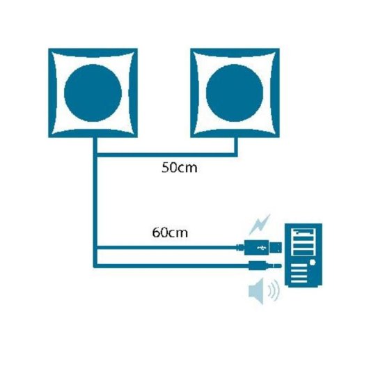 Haut-parleurs MCL 2.0 USB filaires 4 W avec contrôle du volume