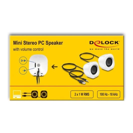Altavoces Delock 2.0 USB filaires 2W avec contrôle du volume