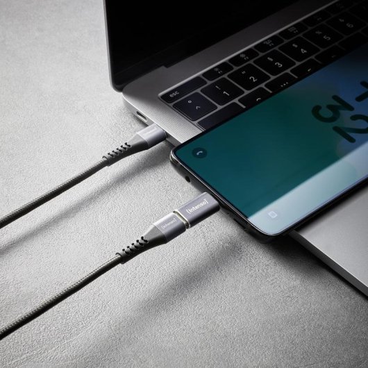 Adaptador USB-C a microUSB Intenso C480M Pack 3 antracita aluminio
