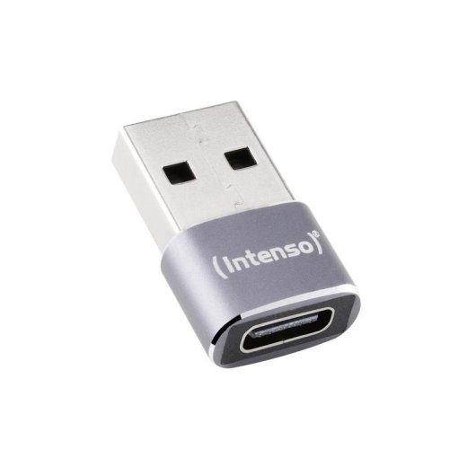 Adaptador USB-C a USB-A Intenso C480A Pack 3 antracita aluminio