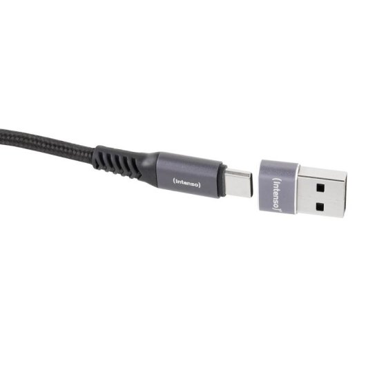 Adaptador USB-C a USB-A Intenso C480A Pack 3 antracita aluminio