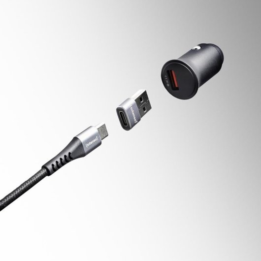 Adaptador USB-C a USB-A Intenso C480A Pack 3 antracita aluminio