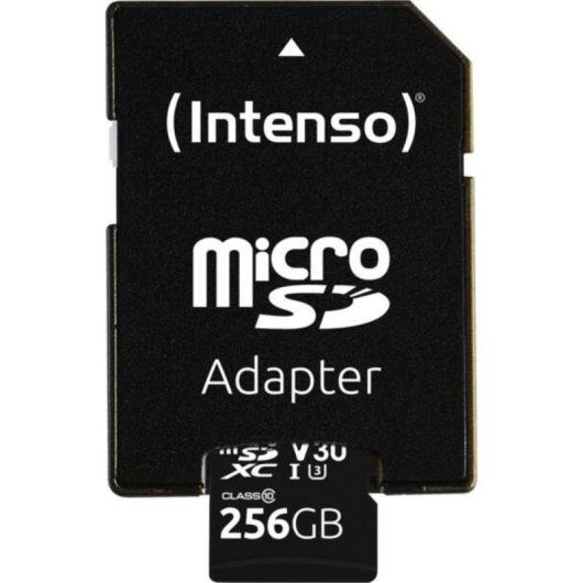 Cartao de memoria Intenso 3433492 256GB microSDXC UHS-I U3 V30 com adaptador