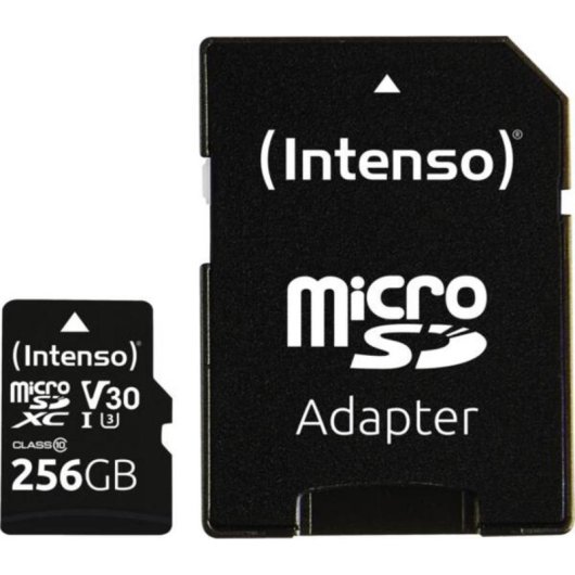Cartao de memoria Intenso 3433492 256GB microSDXC UHS-I U3 V30 com adaptador