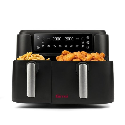 Friggitrice ad Aria Girmi FG26 Doppio Cestello 9L 2400W 10 Programmi Touch