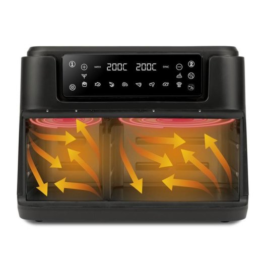 Friteuse sans Huile Girmi FG26 9L 2400W Double Cuve 10 Programmes Écran Tactile