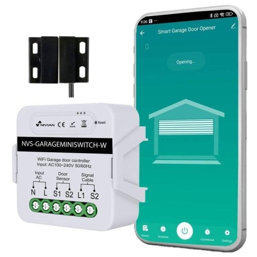 Switch WiFi Nivian Smart Garage Controlador Puerta Garaje Alexa Google Home