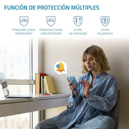 Relé Wi-Fi Nivian Smart Home DIN Monitorización energía Protección sobrecarga
