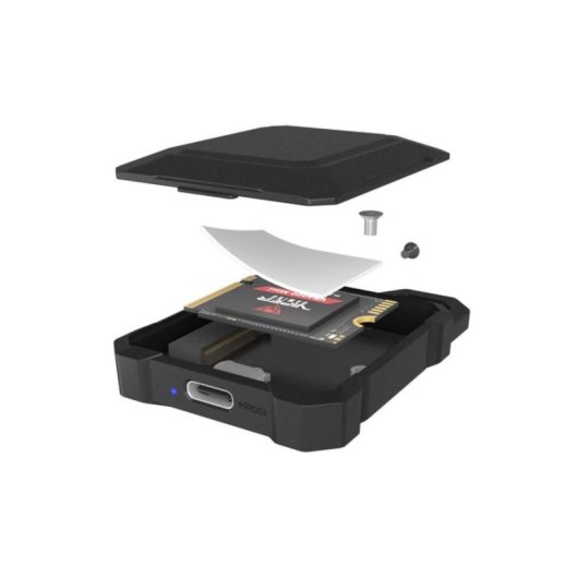 Box Esterno SSD Icy Box IB-1601MP-CU31 M.2 NVMe Metallo Nero USB-C Hot-Swap