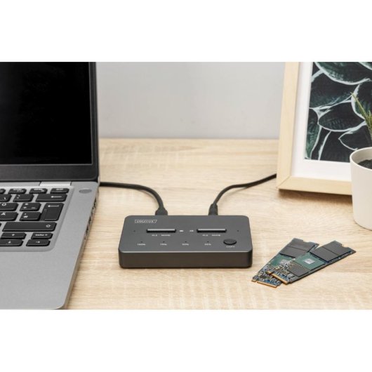 Station daccueil SSD Digitus DA-71545-1 M.2 NVMe SATA USB-C clonage offline
