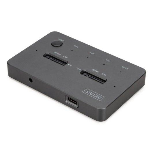 Station daccueil SSD Digitus DA-71545-1 M.2 NVMe SATA USB-C clonage offline